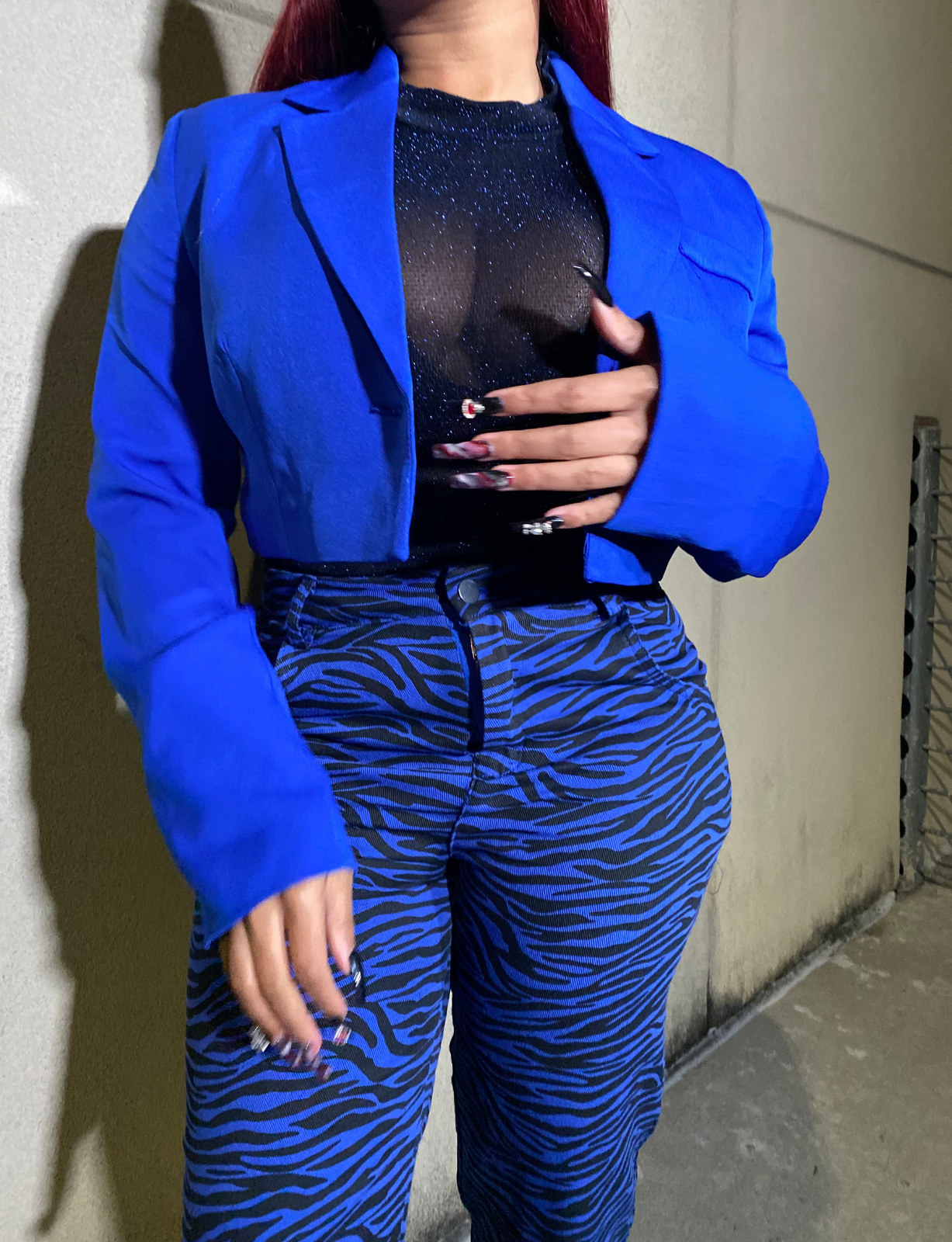 Lovie | Royal Blue Crop Blazer