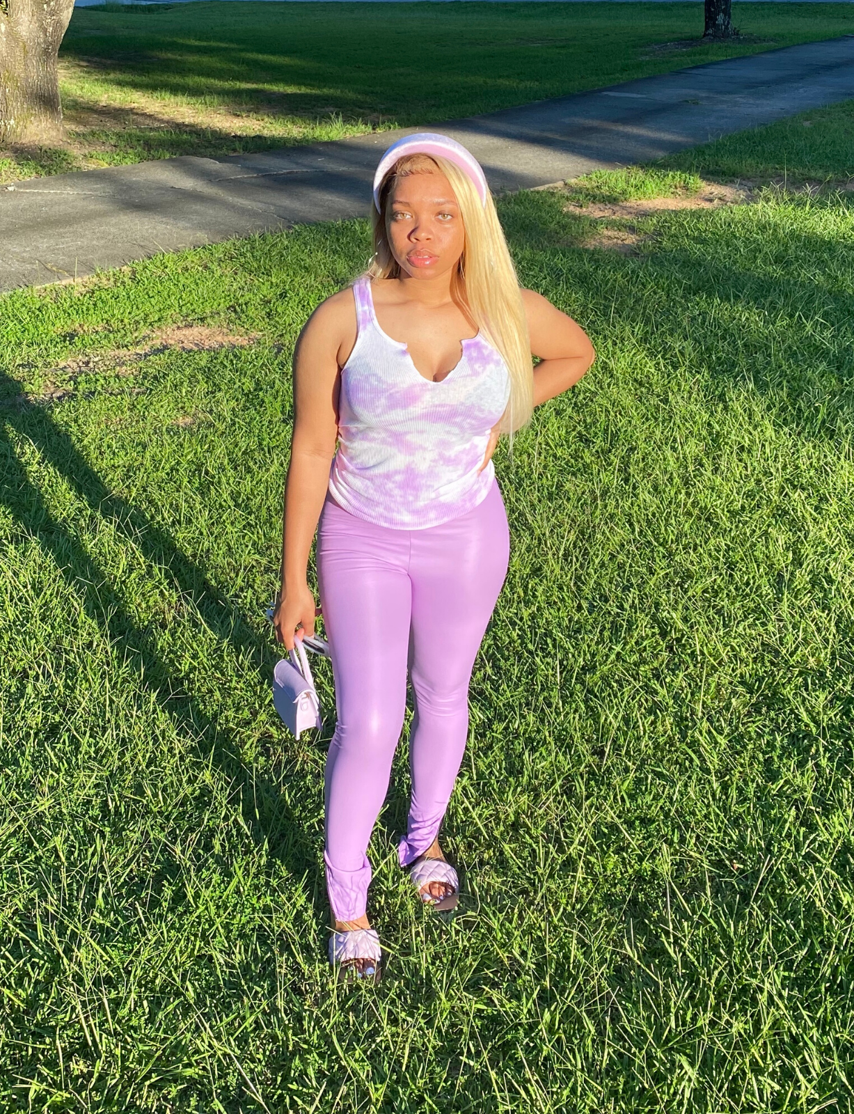 "Lavender Barbie" Wax Pants