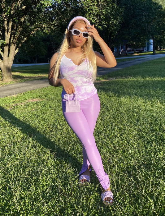 "Lavender Barbie" Wax Pants