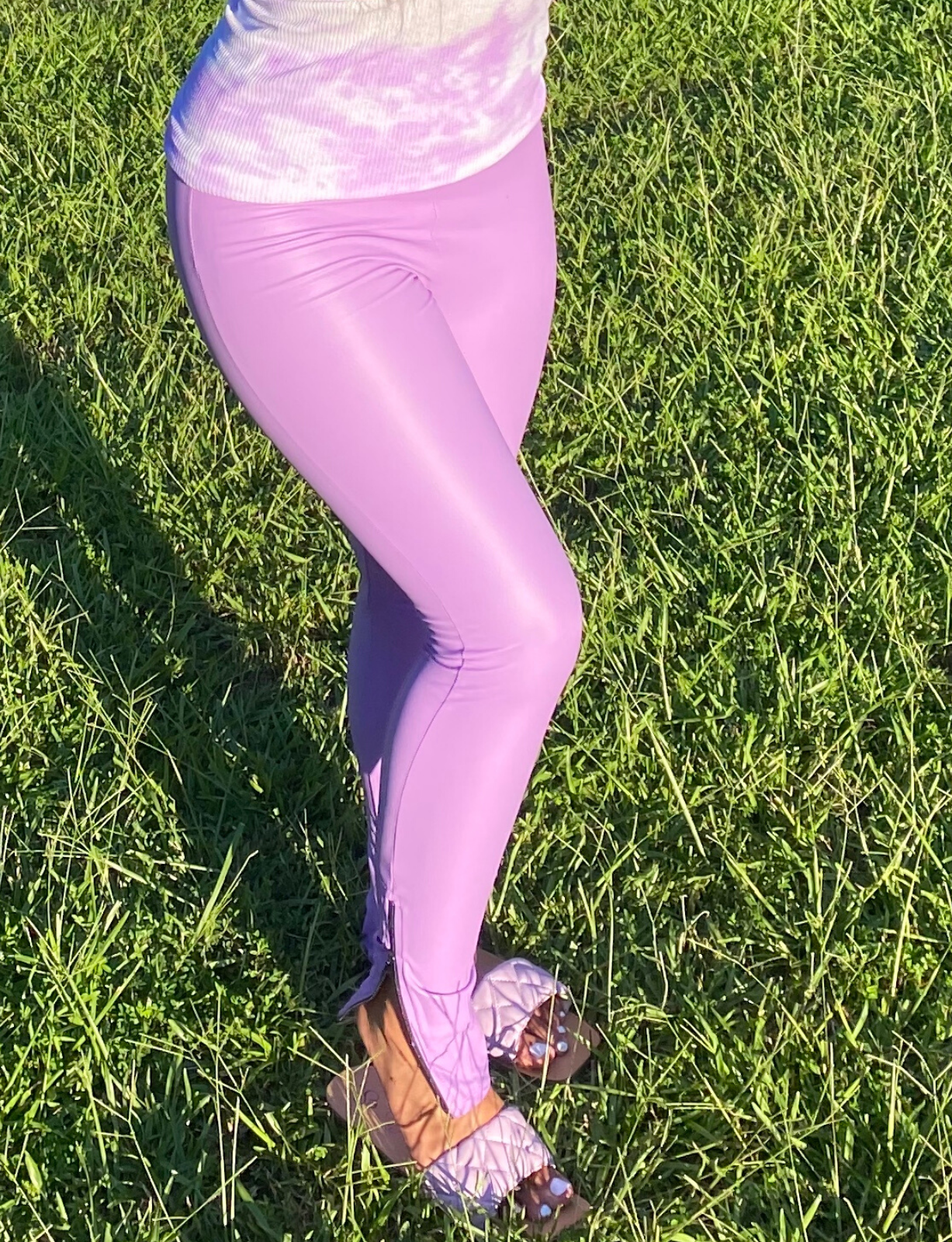 "Lavender Barbie" Wax Pants