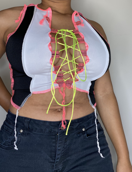 "Tied Up" Neon Crop