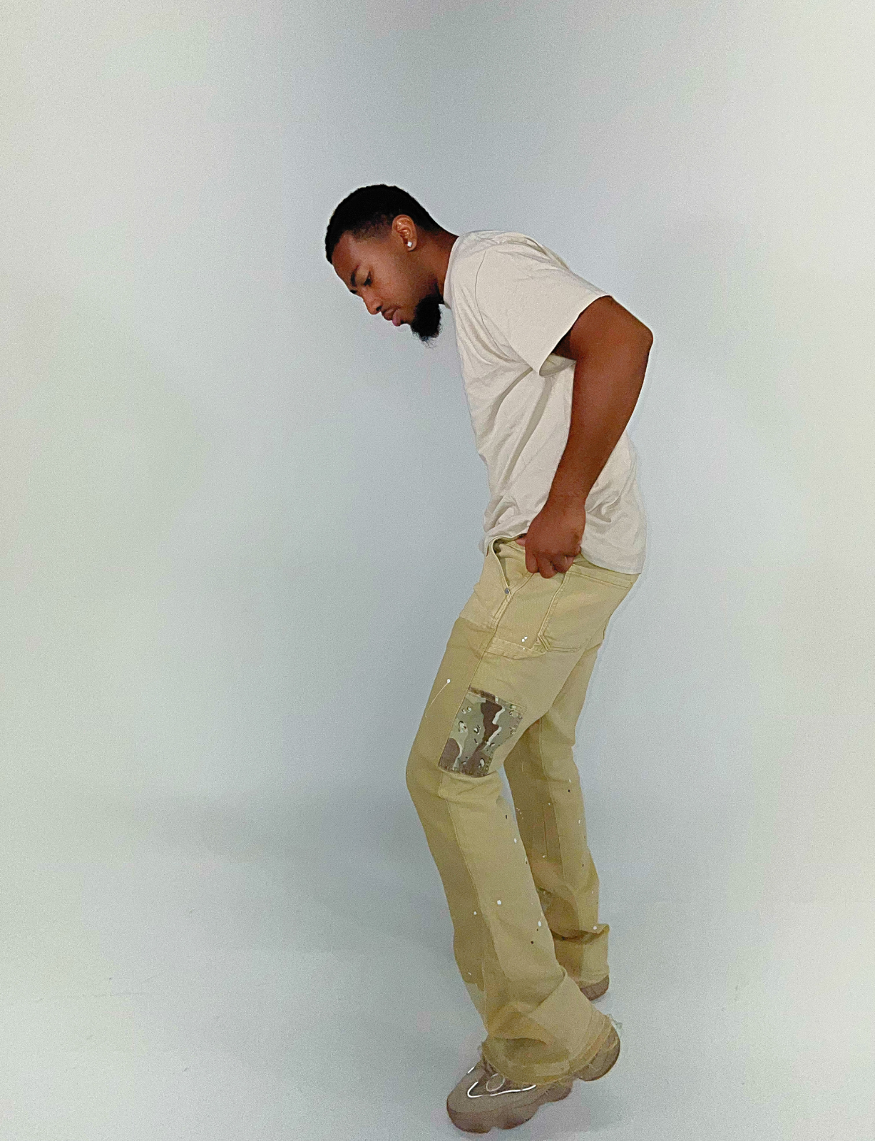 KH19 KHAKI CARGO PANTS